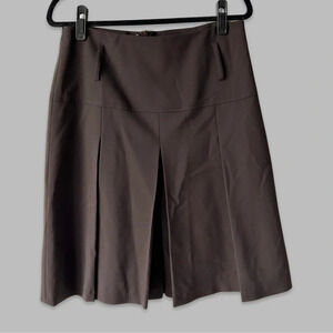 Marc Aurel Wool Blend  Pleated Front Skirt
